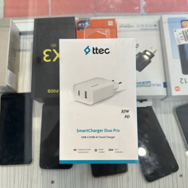 ttec SmartCharger Duo PD 32W Seyahat Hızlı Şarj Aleti USB-C + USB-A