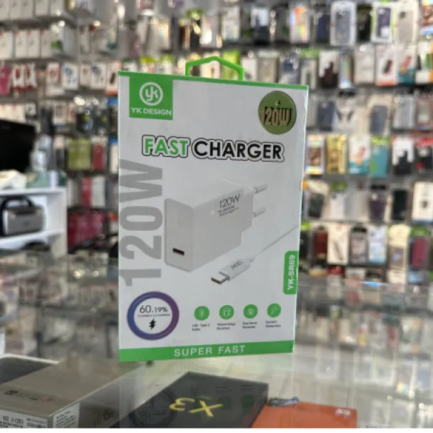 yk desing 120w süper fast şarj adaptörü kısa devre ve yüksek voltaj ko